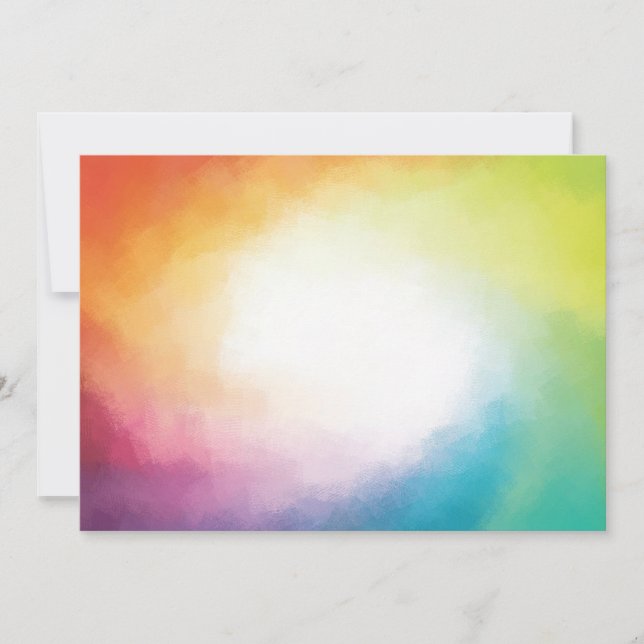 Abstract Artwork Red Yellow Orange Green Blank Note Card (Front)