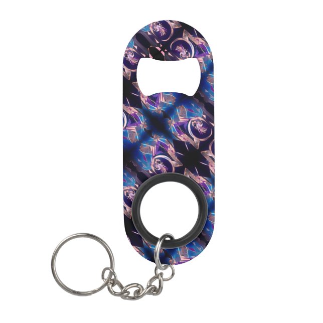 Abstract Artwork Symmetry Keychain Bottle Opener (Front)