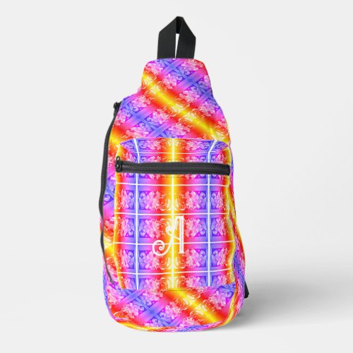 Abstract Artwork Symmetry Rainbow  Sling Bag