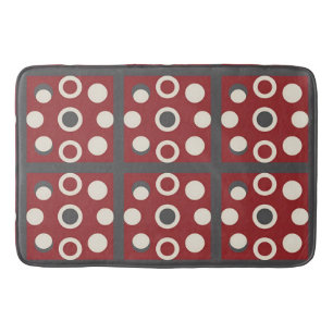 Abstract Artwork With Circular Shapes Bath Mat