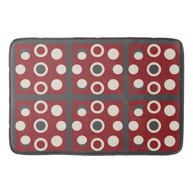 Abstract Artwork With Circular Shapes Bath Mat (Front)