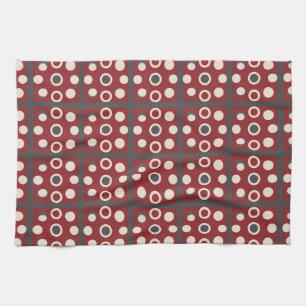 Abstract Artwork With Circular Shapes Kitchen Towel