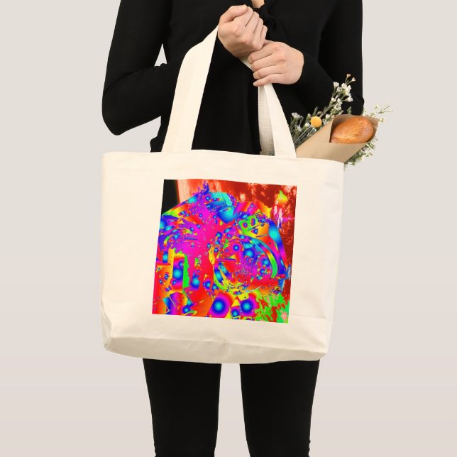 Abstract Astronaut Large Tote Bag (Front (Product))