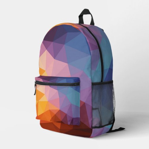 Abstract Asymmetrical Shapes Printed Backpack