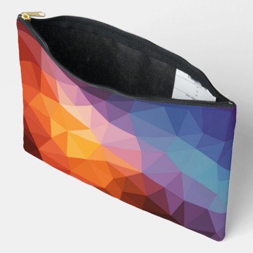 Abstract Asymmetrical Triangles Accessory Pouch