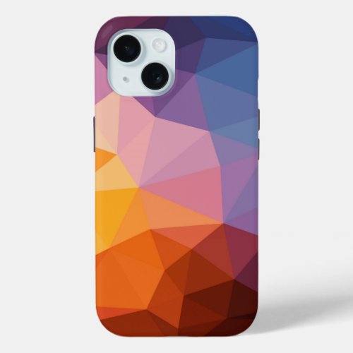 Abstract Asymmetrical Triangles iPhone 15 Case