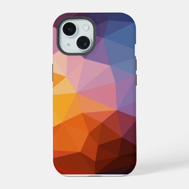 Abstract Asymmetrical Triangles Iphone Case (Back)