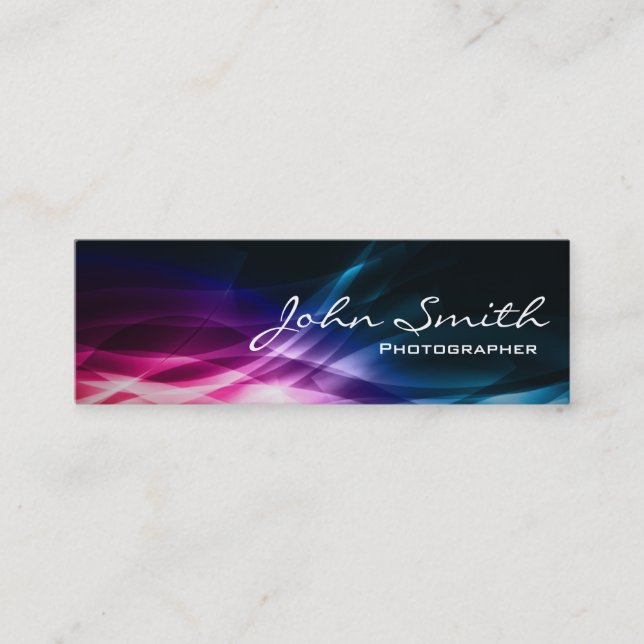 Abstract Aurora Photographer Mini Business Card (Front)