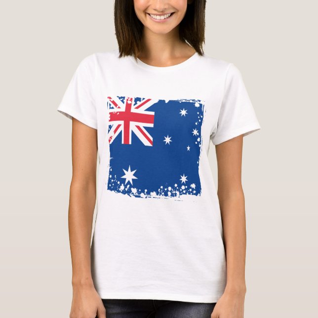 Abstract Australia Flag, Australian Colors T-Shirt (Front)