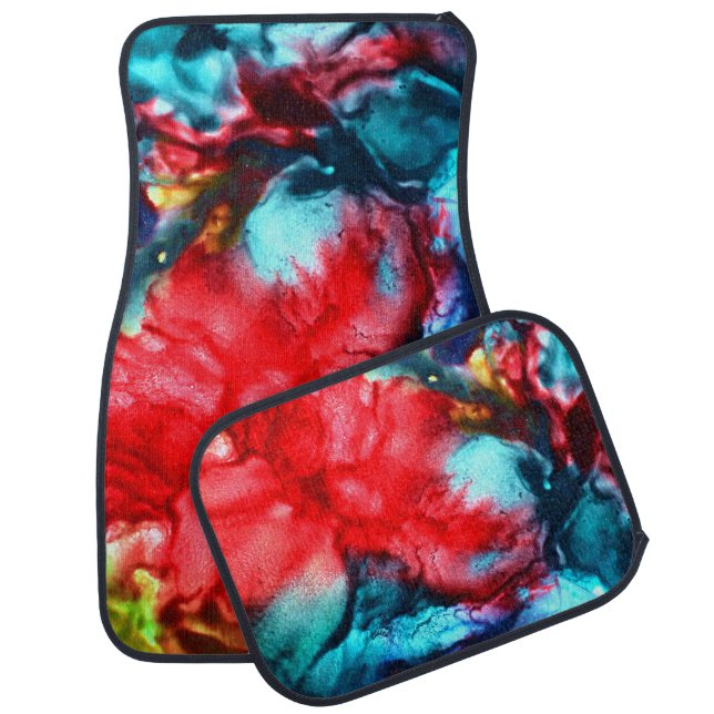 Abstract,-auto+mat-full set (set of 4) car mat (Set)