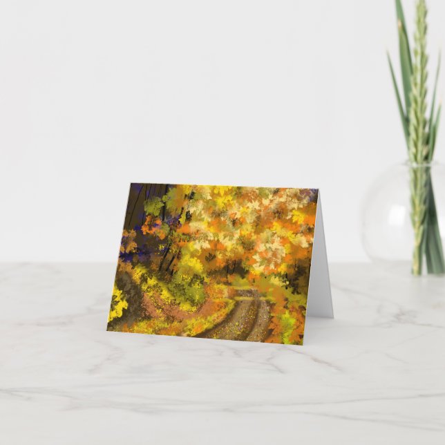 Abstract Autumn Art Thank You (Front)