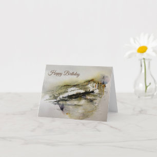Abstract Autumn Colors Landscape birthday Card