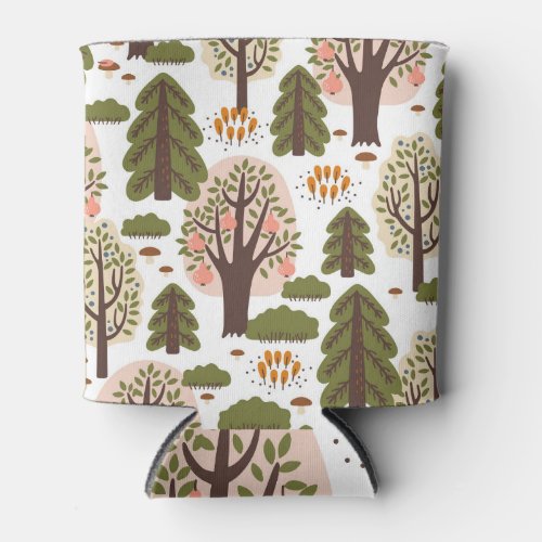 Abstract Autumn Forest Seamless Pattern Can Cooler