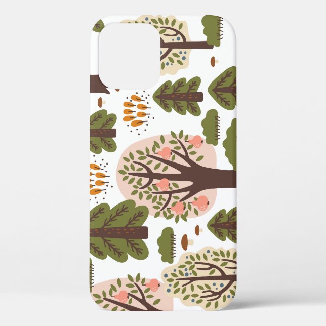 Abstract Autumn Forest Seamless Pattern Case-Mate iPhone Case (Back)