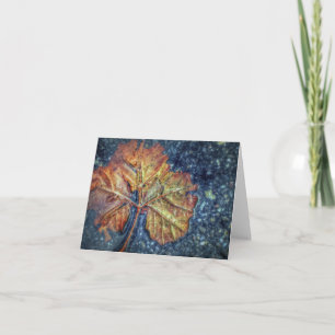 Abstract Autumn Leaf Note Card