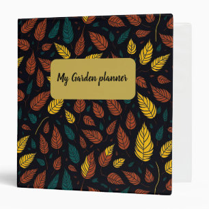 Abstract Autumn leaves Garden 3 Ring Binder