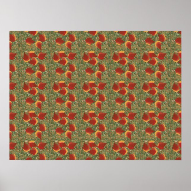 Abstract Autumn Leaves Painting Posters (Front)