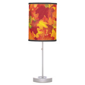 Abstract Autumn Leaves Pattern Table Lamp (Front)