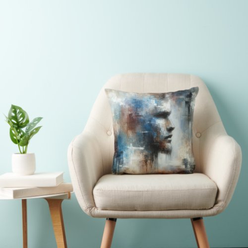 Abstract Avant_garde Man Throw Pillow