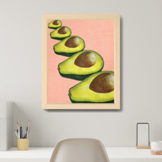 Abstract Avocado Watercolor Poster