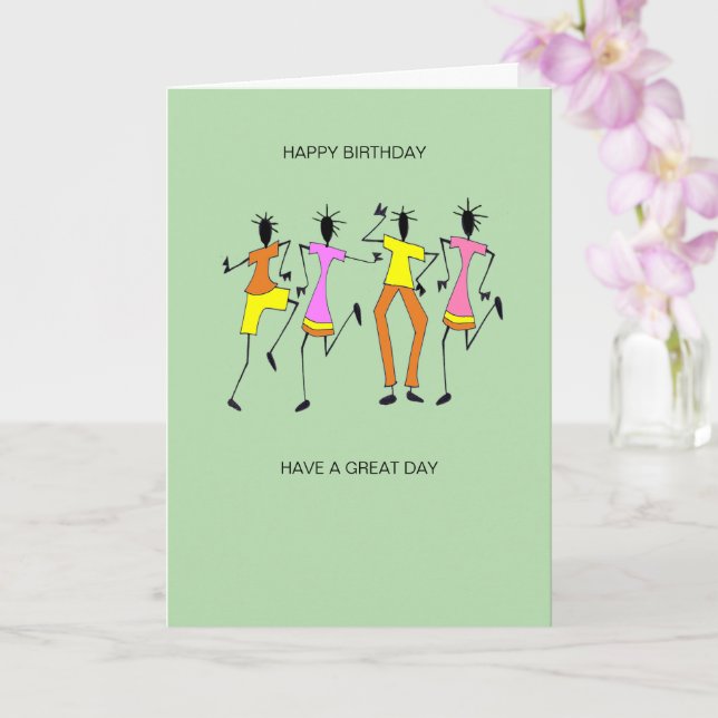 Abstract, Awesome Party Time Birthday Card (Orchid)