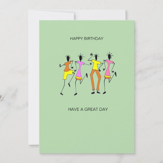 Abstract, Awesome Party Time Birthday Card (Front)