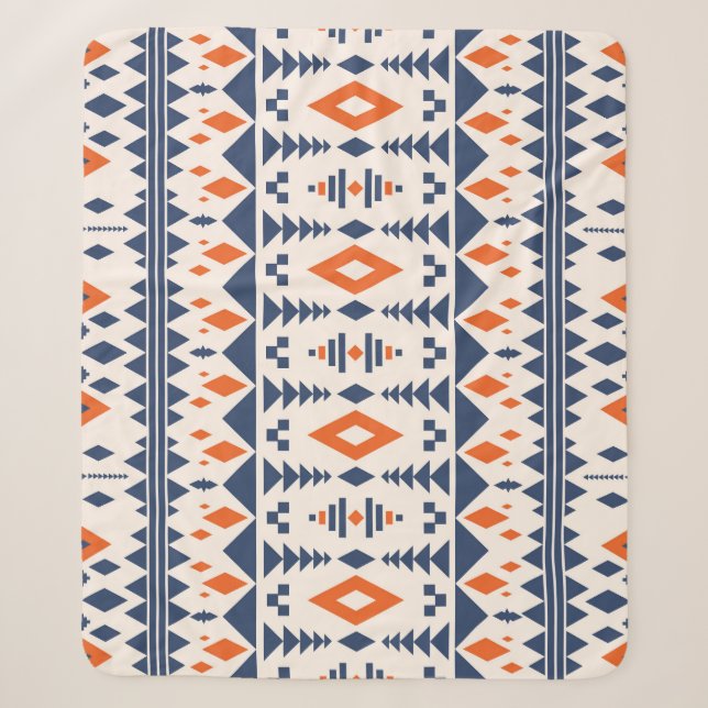 Abstract Aztec geometric, seamless pattern. Sherpa Blanket (Front)
