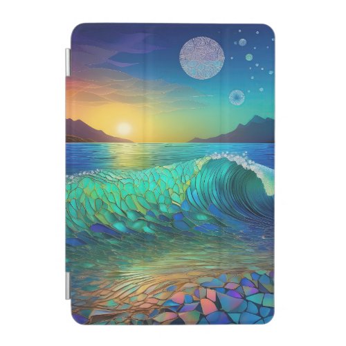 Abstract Azure Seascape iPad Mini Cover