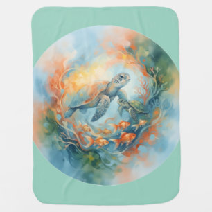 Abstract baby blanket