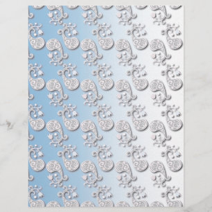 Abstract Baby blue and Pink Pastel Floral