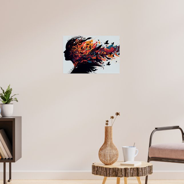 Abstract backdrop colored poster (Living Room 3)