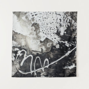 Abstract background black and white tapestry