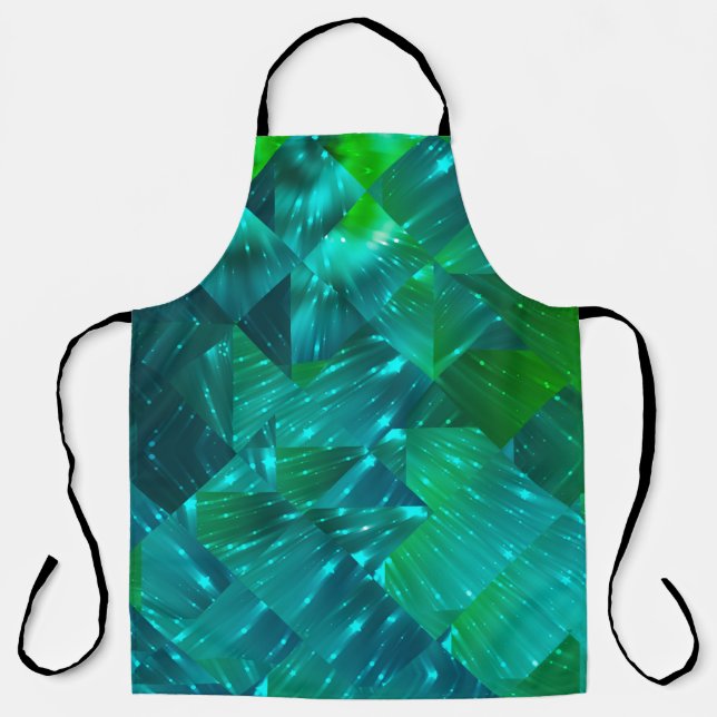 abstract background. blue and green mosaicbackgrou apron (Front)