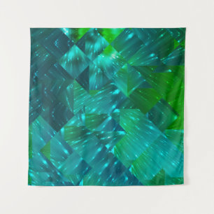abstract background. blue and green mosaicbackgrou tapestry