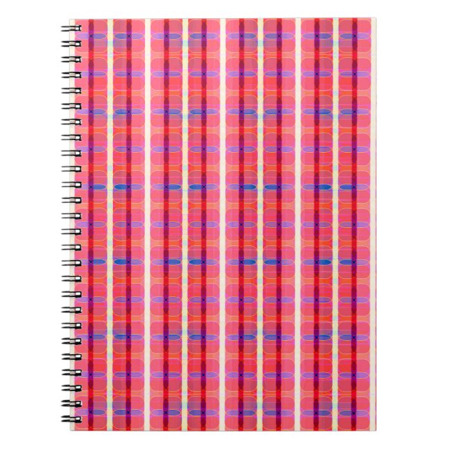 abstract background, colorful intersecting striped notebook (Front)