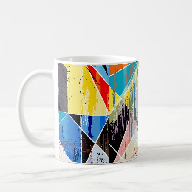abstract background composition, with strokes, spl coffee mug (Left)