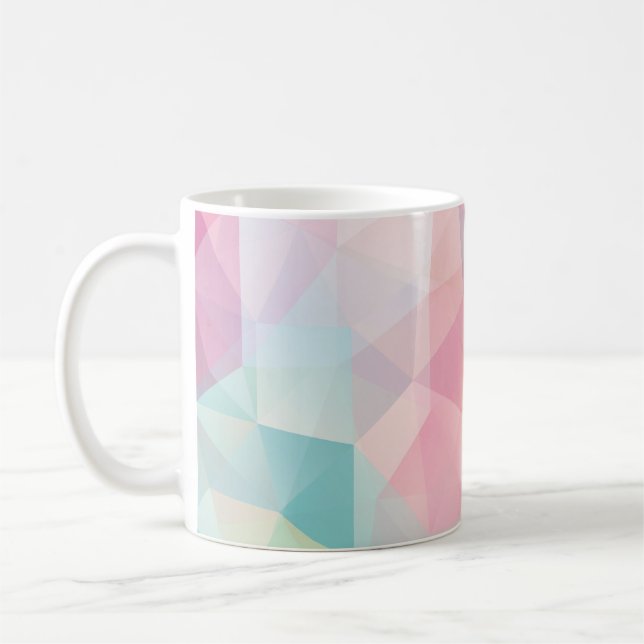 abstract background consisting of trianglesbackgro coffee mug (Left)