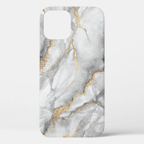 abstract background creative texture of white mar iPhone 12 case
