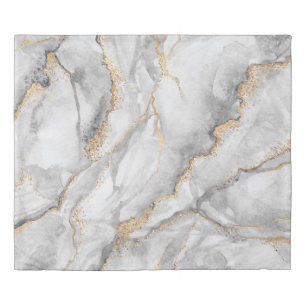 abstract background, creative texture of white mar duvet cover