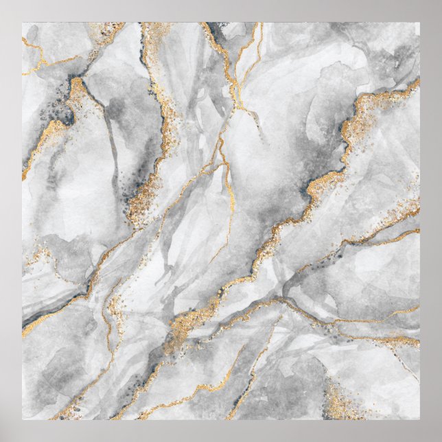 abstract background, creative texture of white mar poster (Front)