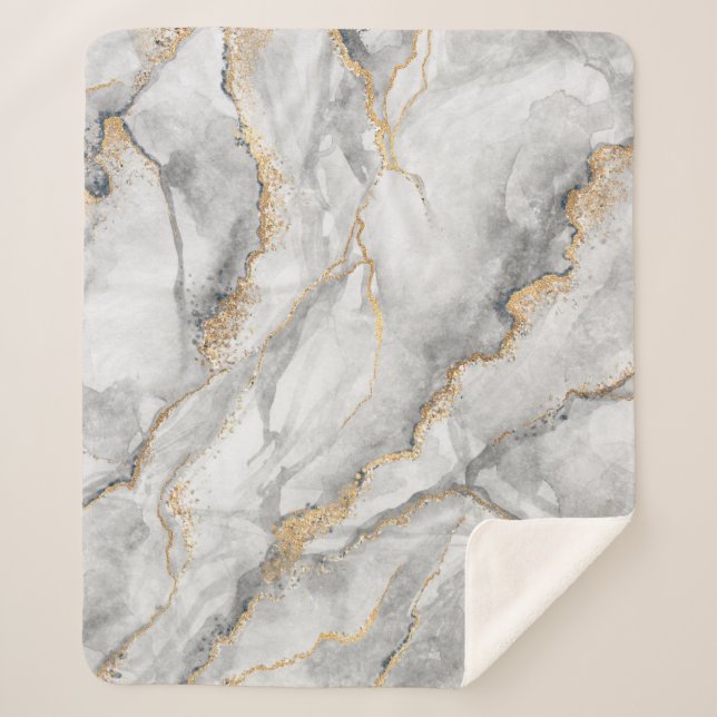 abstract background, creative texture of white mar sherpa blanket (Front)