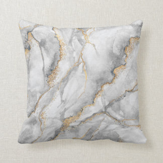 abstract background, creative texture of white mar throw pillow