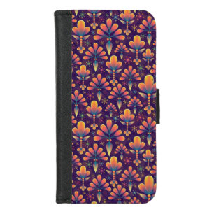 Abstract-background-floral-pattern iPhone 8/7 Wallet Case