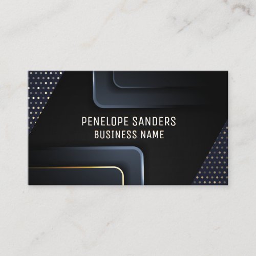 Abstract Background  Gold Dot Pattern Business Card