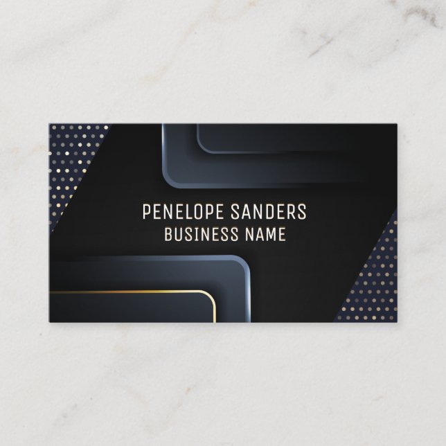 Abstract Background | Gold Dot Pattern Business Card (Front)