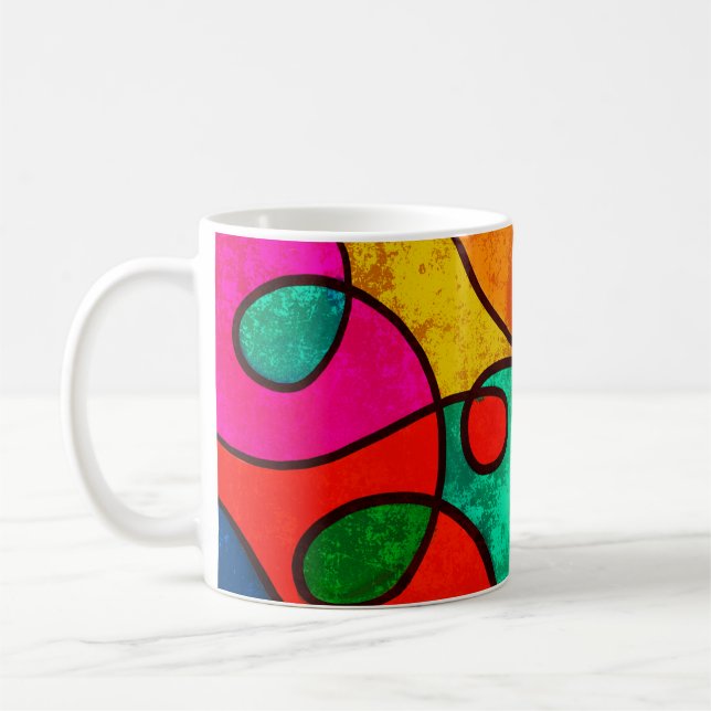 Abstract background graphic design coffee mug (Left)