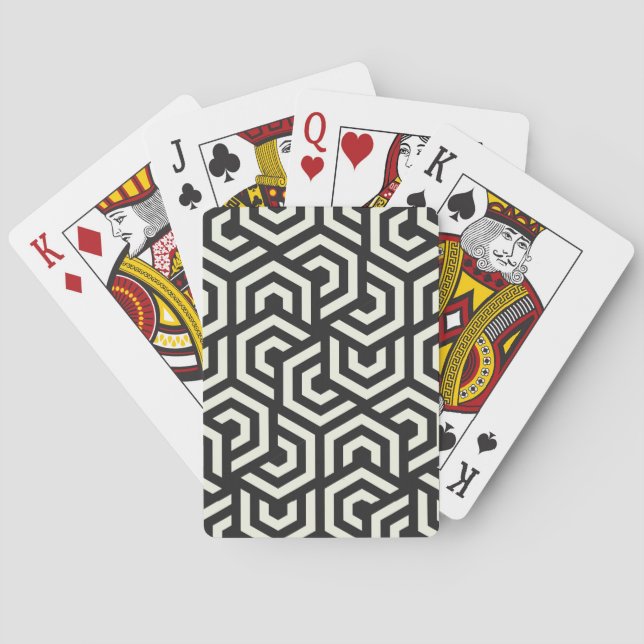 abstract, background, graphics, shapes, pattern poker cards (Back)