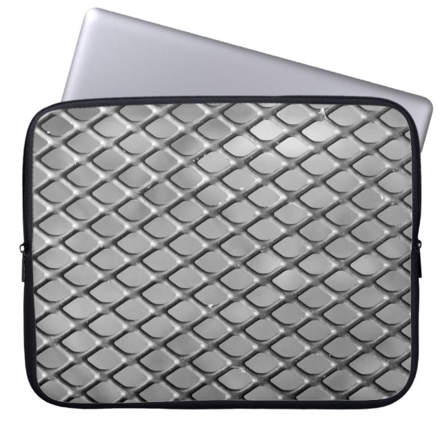 Abstract background gray laptop sleeve (Front)