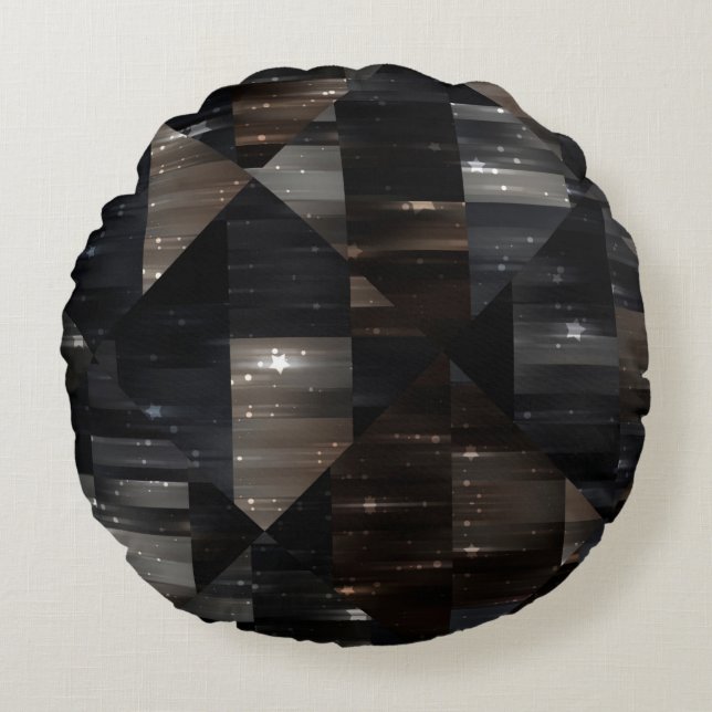 abstract background. gray mosaic illustration digi round pillow (Front)