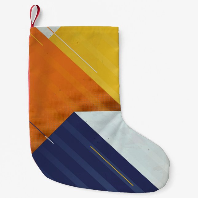  Abstract Background. Grunge texture. Triangle geo Small Christmas Stocking (Front)
